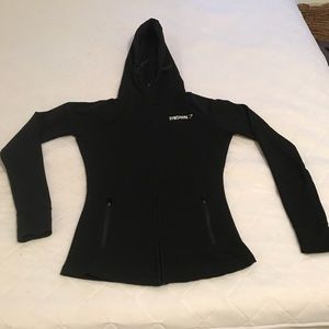 Gymshark black zip up hoodie size XS